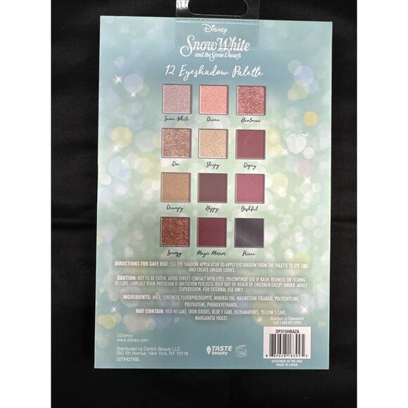 Disney Snow White And The Seven Dwarfs 12 Pan Eye Shadow Palette Taste Beauty - Picture 2 of 6